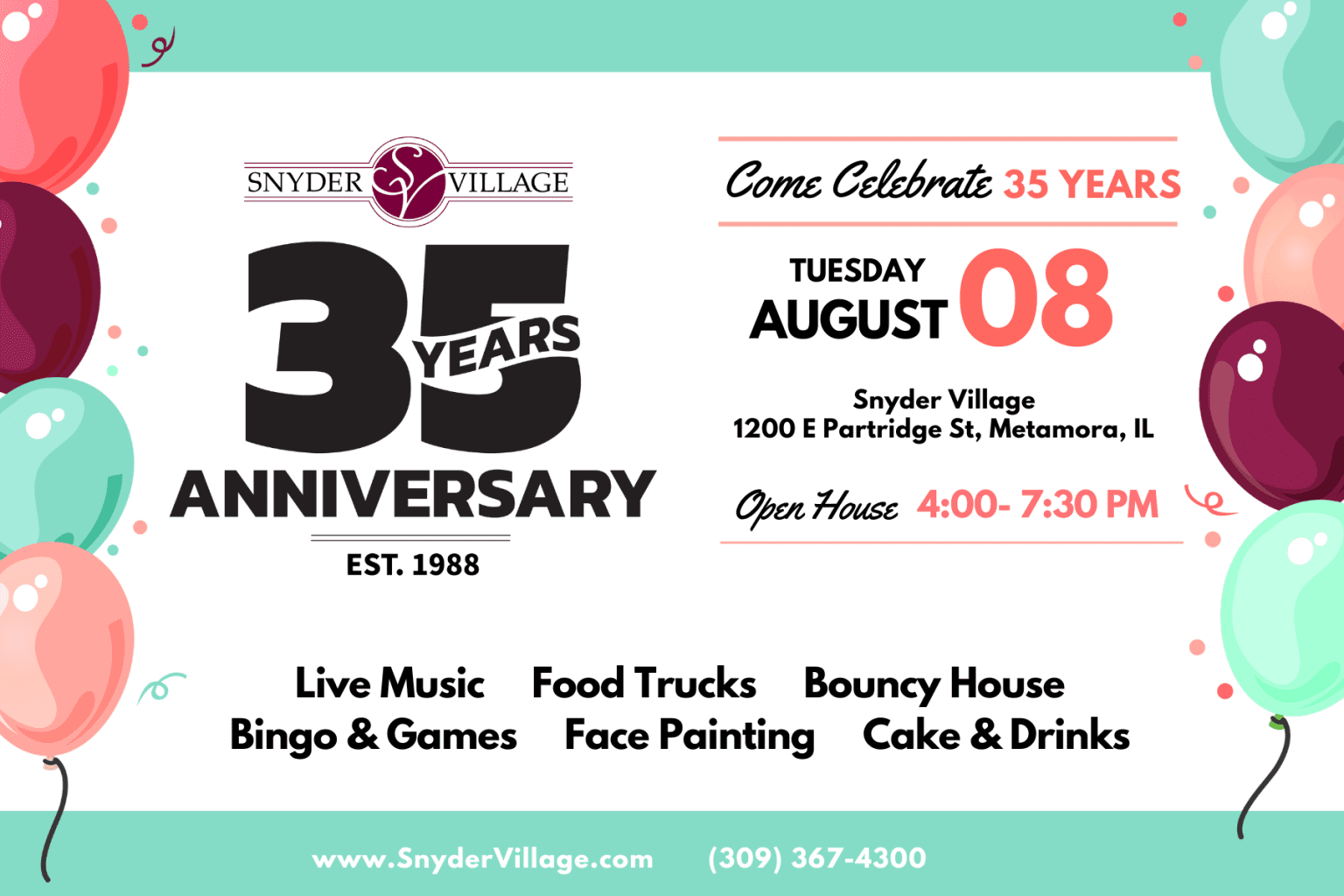 Snyder Village Celebrates 35th Anniversary Snyder Village